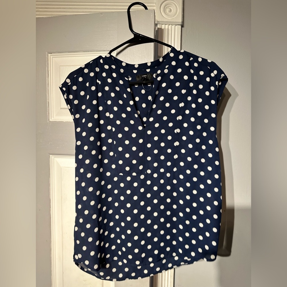 JCrew polka dot sleeveless top
